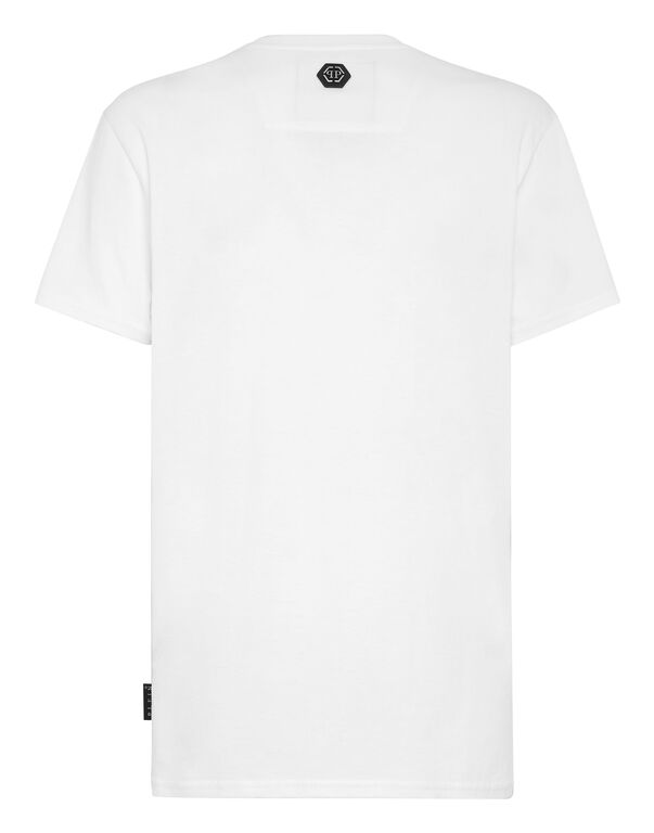 T-shirt Round Neck SS Skull and Plein with Crystals