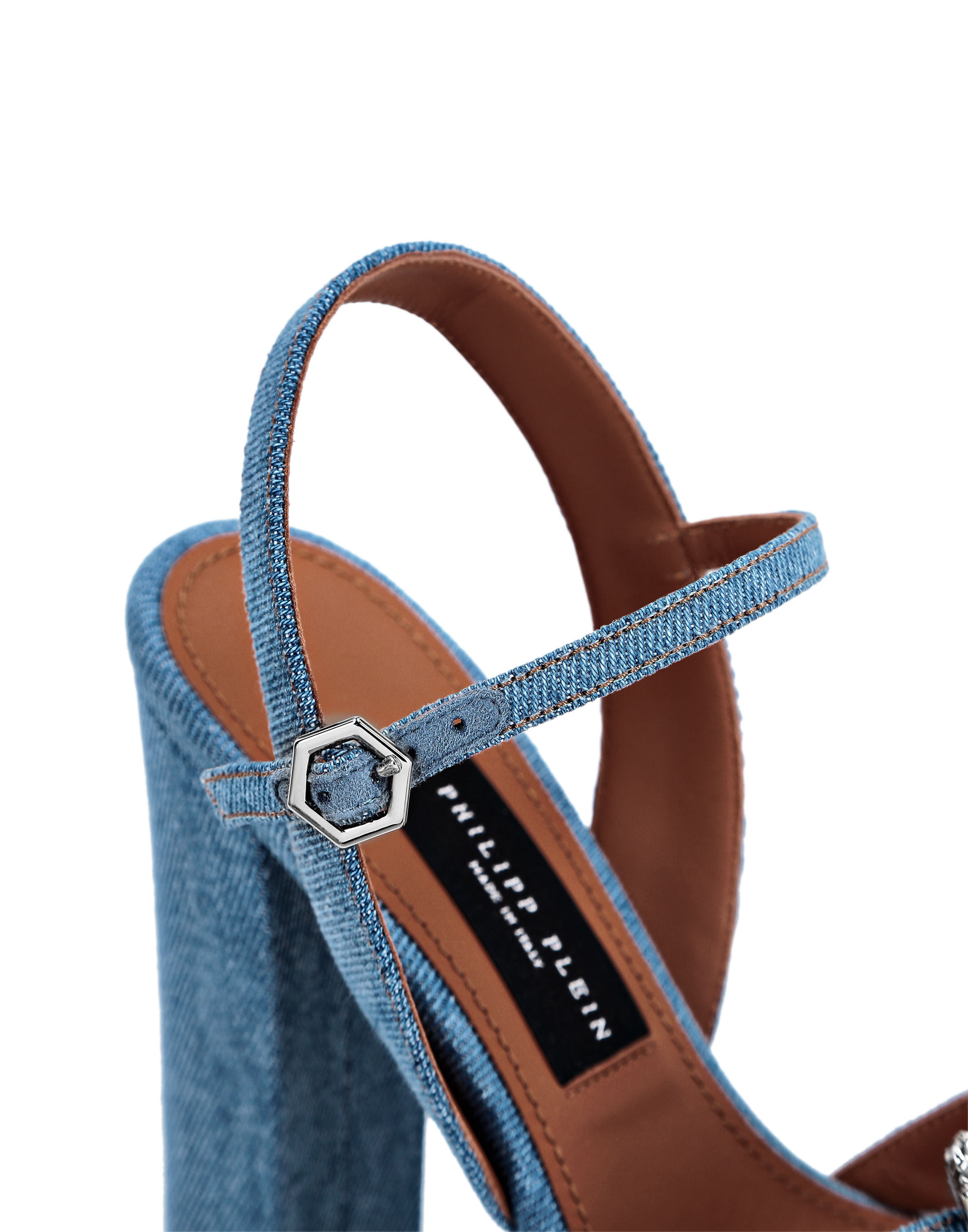 Denim sandals heels outlet