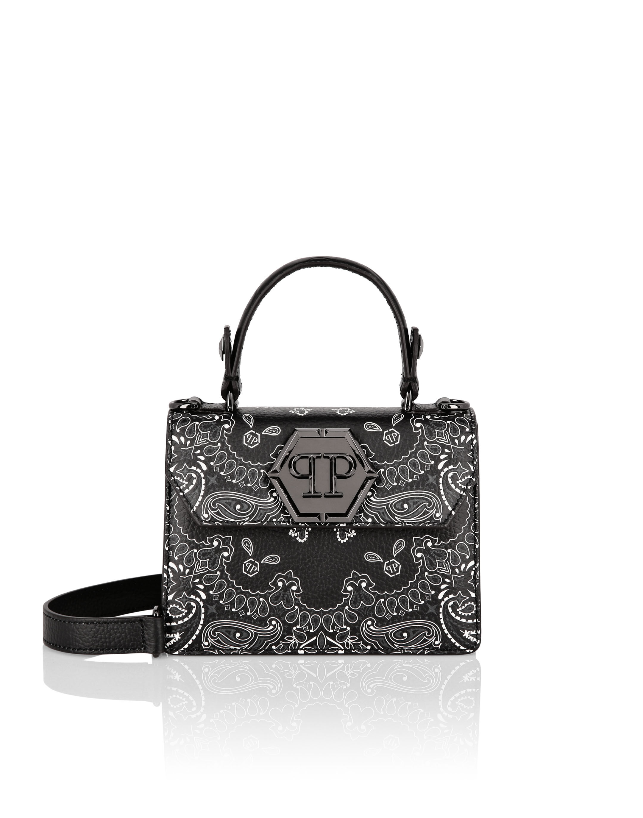 Leather Superheroin Small Handle Bag Paisley | Philipp Plein Outlet