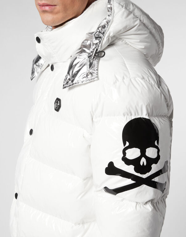 Nylon Puffer Jacket Skull&Bones