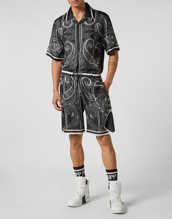 Silk Shorts Paisley Foulard
