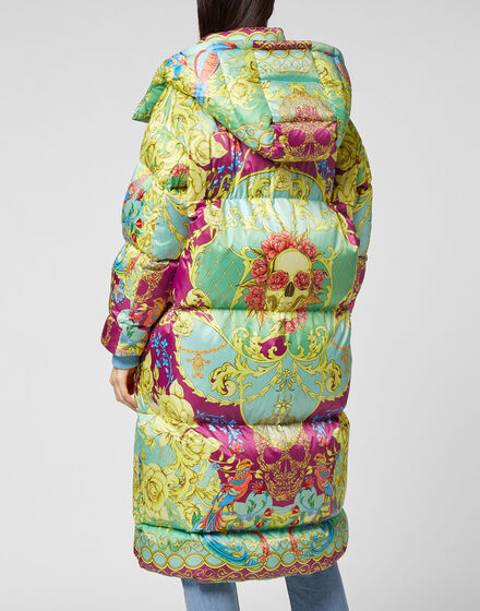 Nylon Bomber Long print New Baroque