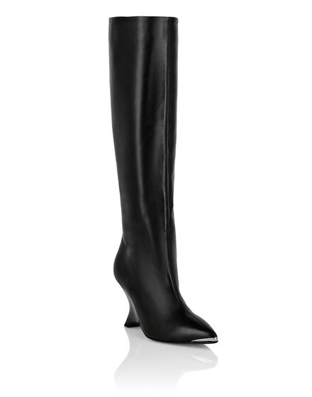 Patent Leather High Wedges Boots Patent Leather High Wedges Boots