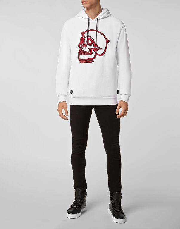 Hoodie sweatshirt Outline Skull