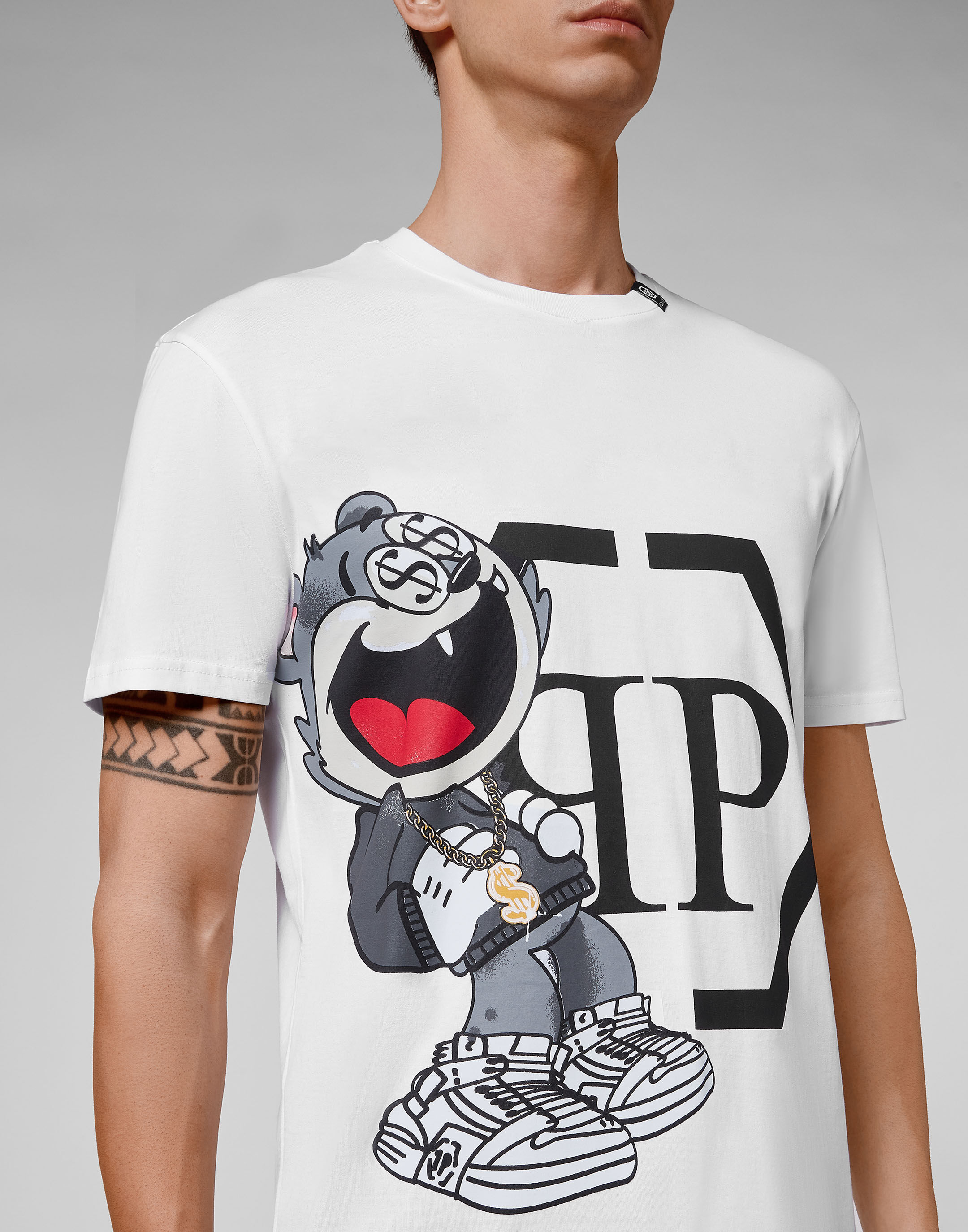 T shirt Round Neck SS stones Money