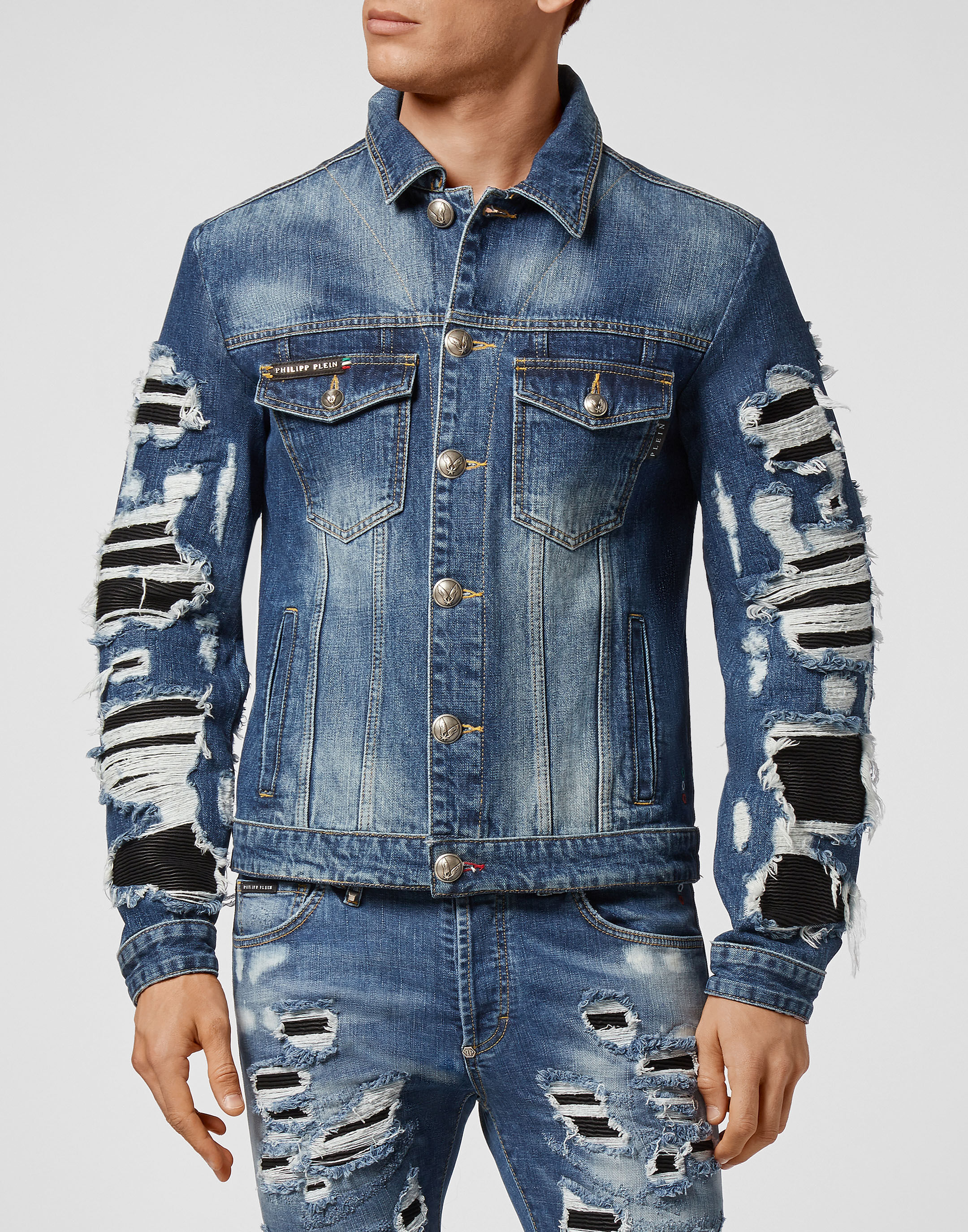 Denim Jacket New Baroque Philipp Plein Outlet