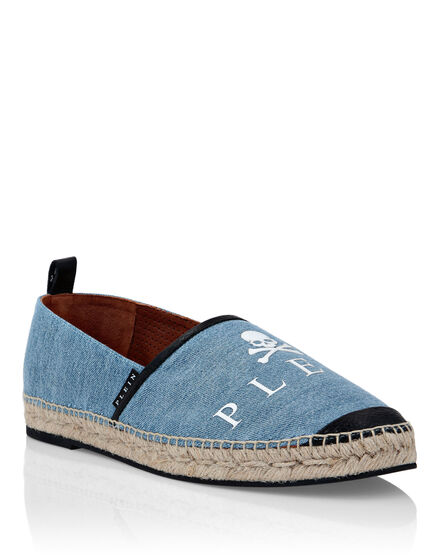 Denim Espadrillas Skull and Plein