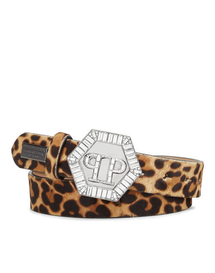 Belt stones hexagon Leopard