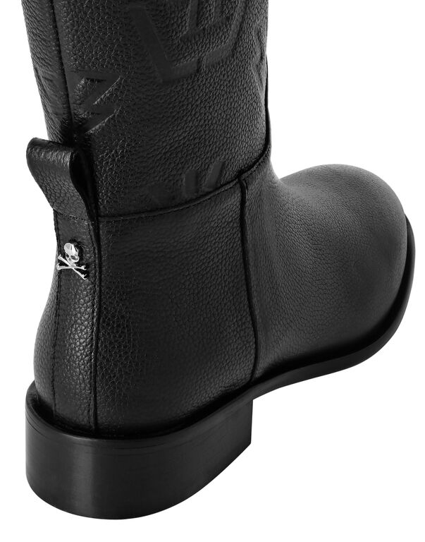 Leather Lo-Heels Mid Boots Monogram