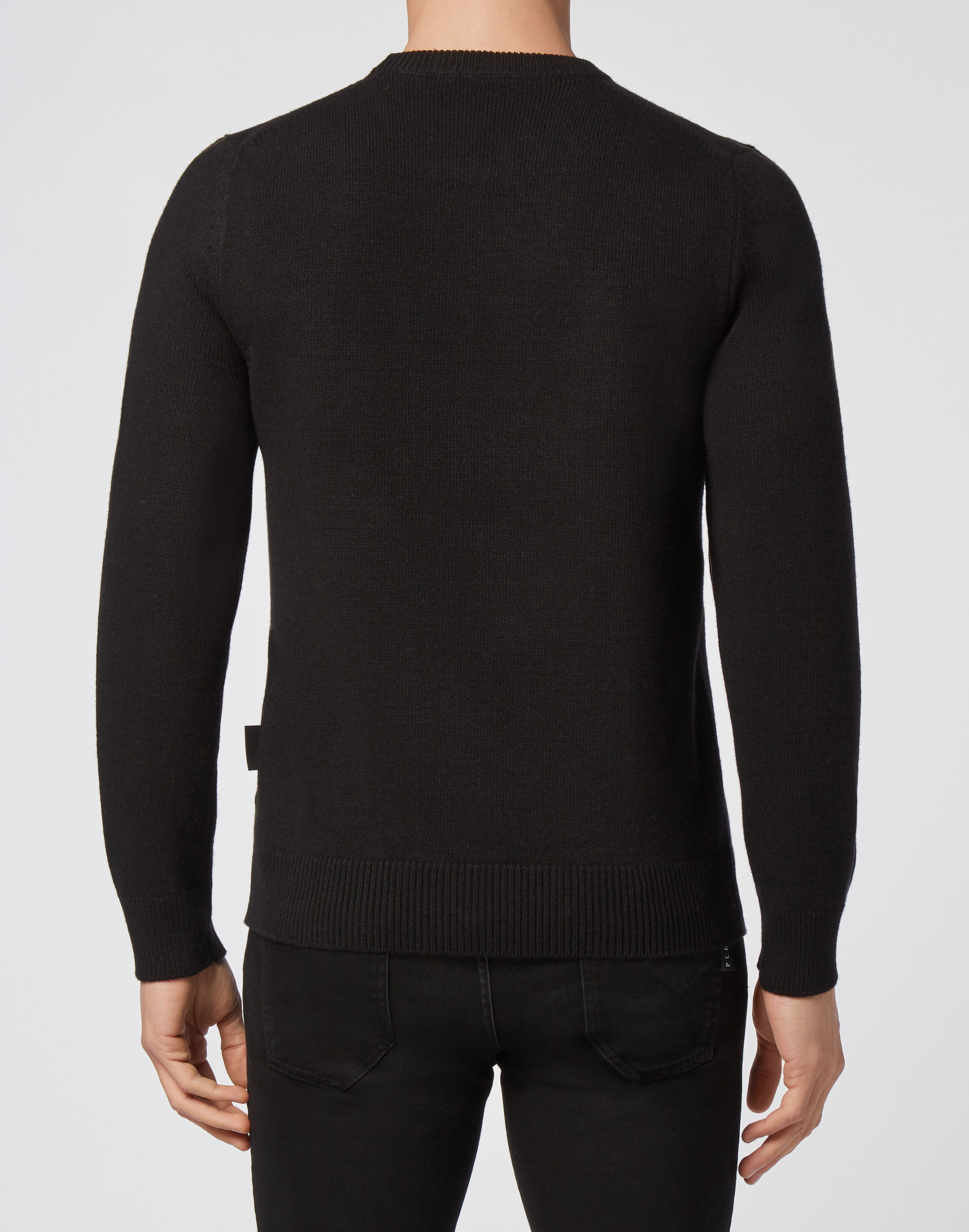 トップス ennoy ROUND NECK PULLOVER AW22 Pullover Round Neck LS Intarsia Skull | Philipp Plein Outlet