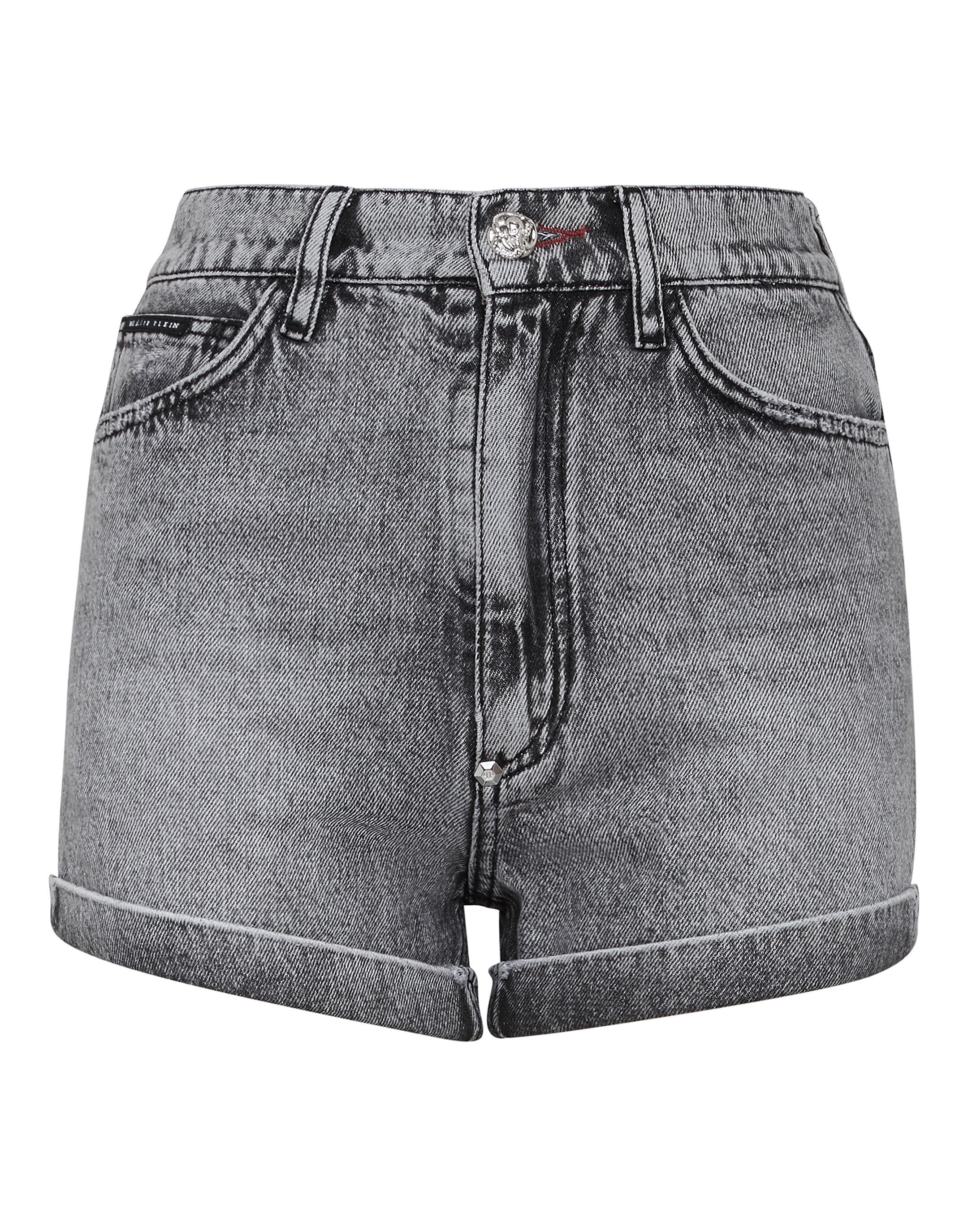 Shorts denim Stones di Philipp Plein in Nero Donna Abbigliamento da Shorts da Shorts in denim e di jeans 