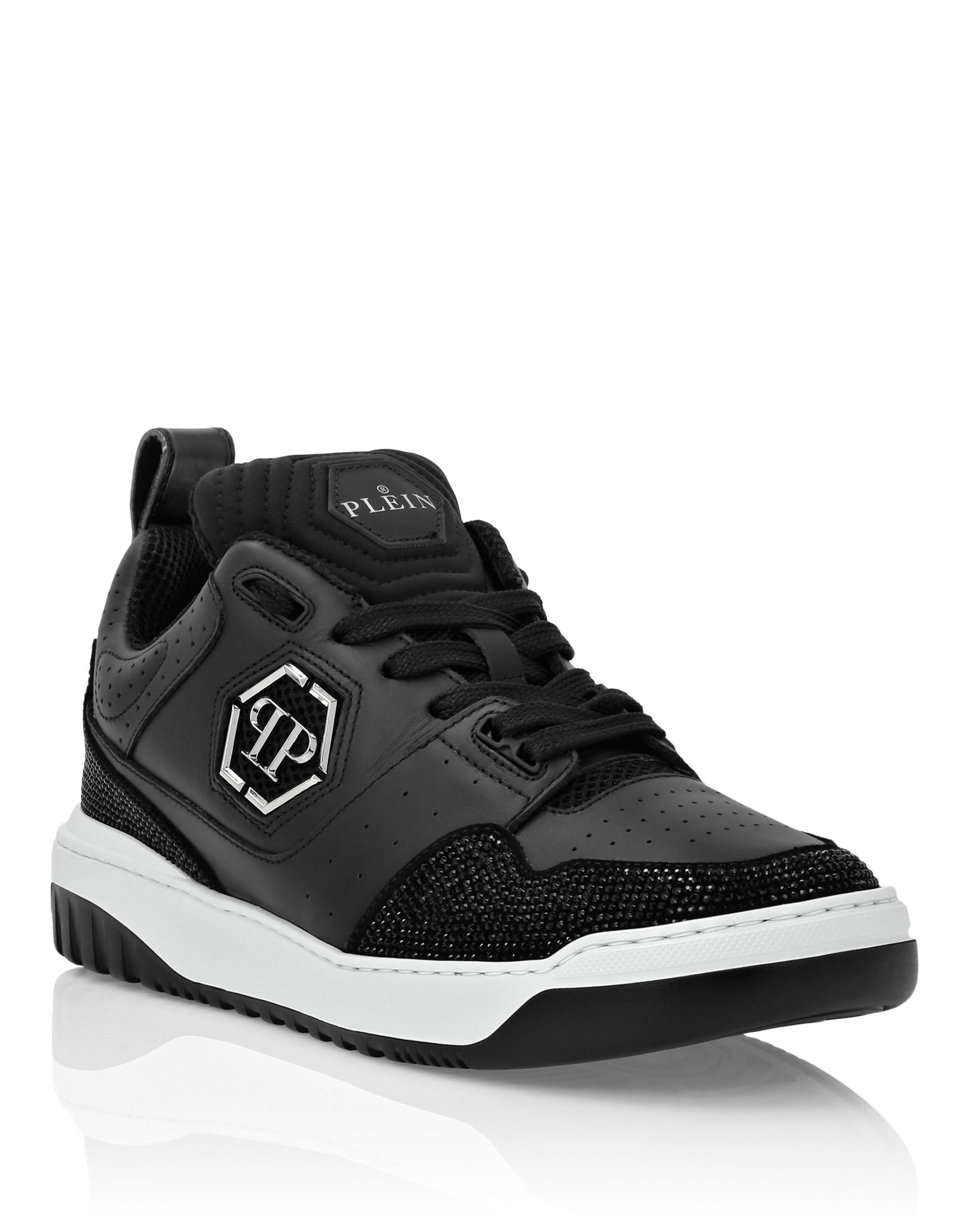 新しい到着 Mix Leather Outlet Plein Philipp | Crystal Sneakers Lo-Top 小物