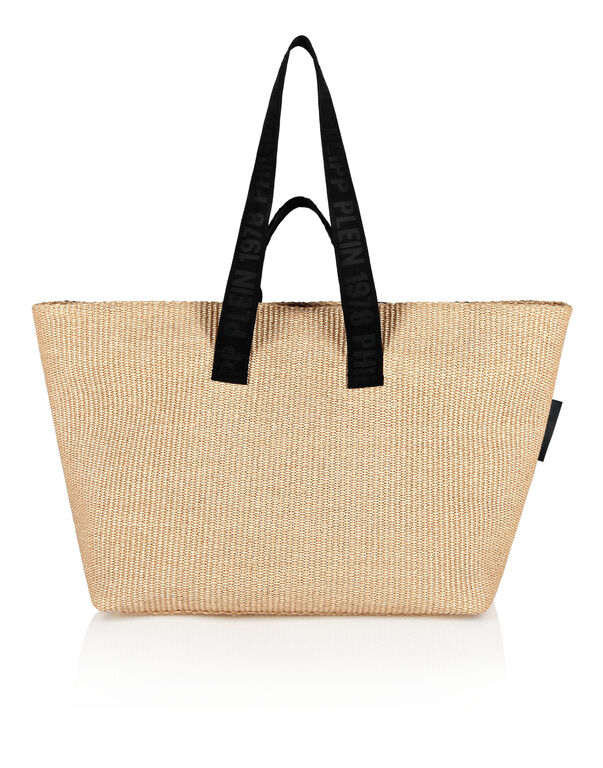 Wicker Tote Bag Monogram