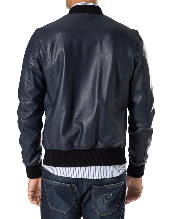 Leather Bomber "Yoanne"
