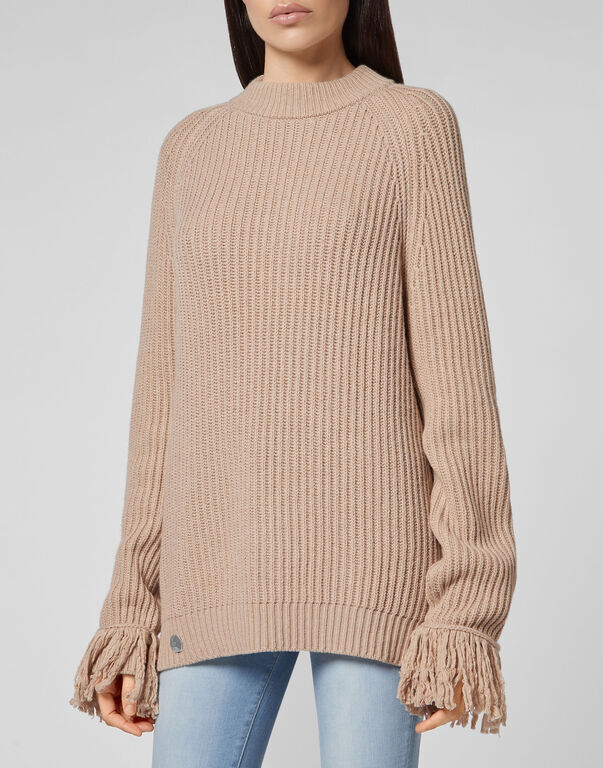 Cashmere 5 leisurewear Turtle Neck LS Embroidery Love Plein