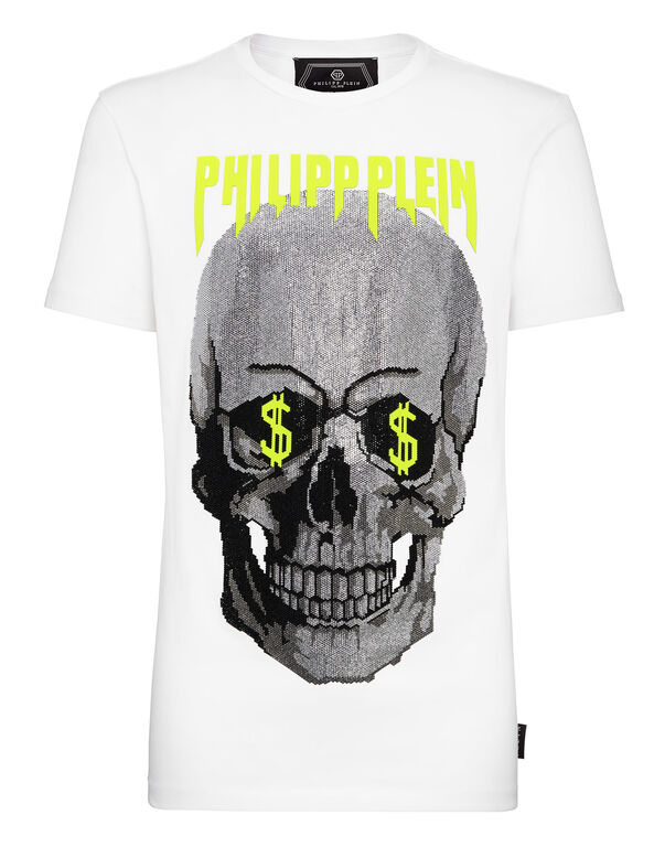 T-shirt Round Neck SS Skull strass