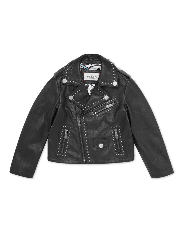 Leather Biker Jacket Smile
