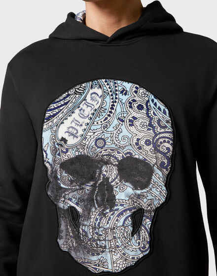 Hoodie Sweatshirt Paisley Skull