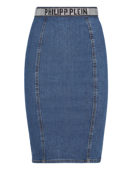 Denim Super Stretch Skirt Philipp Plein TM