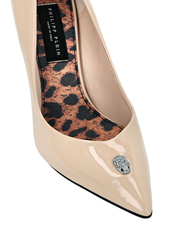 Patent Leather Decollete Hi-Heels Crystal Skull