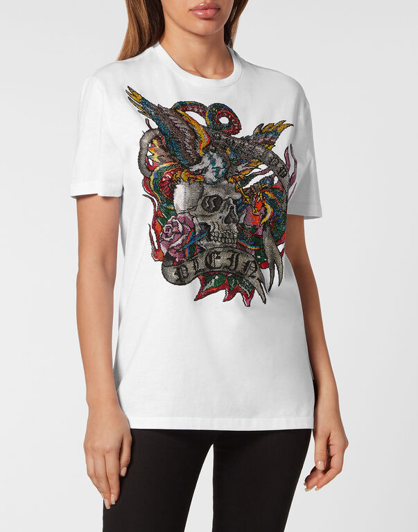 T-shirt Roundneck SS with crystals Tattoo