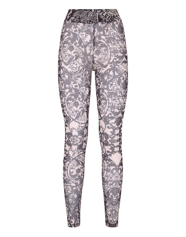 Leggings Stretch Printed Tulle New Baroque