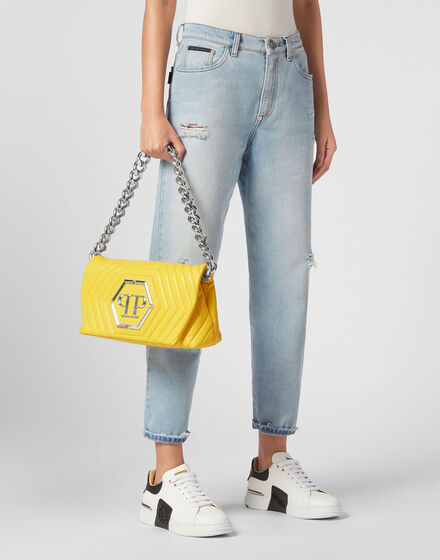 Small Nappa Matellase` Shoulder Bag Hexagon