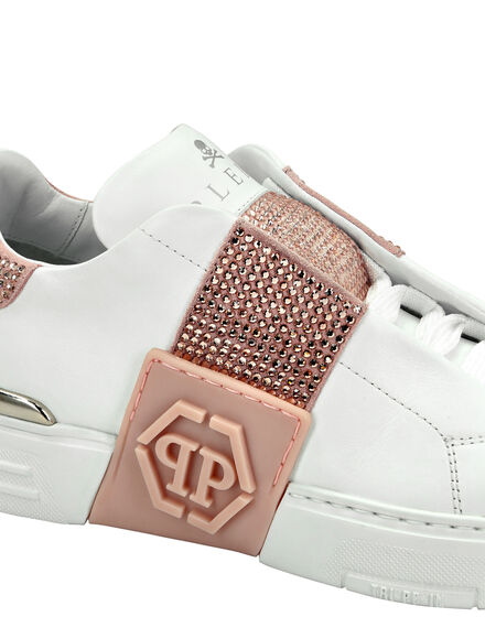 LO-TOP SNEAKERS PHANTOM KICK$ LEATHER HEXAGON WITH Crystals