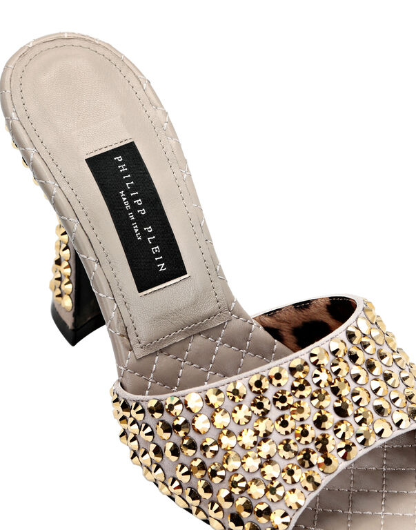 Strass Sandals High Heels Crystal with Crystals