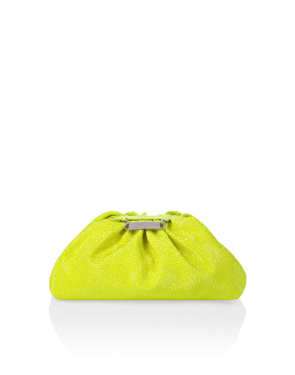 Suede Mini Pillow bag Crystal