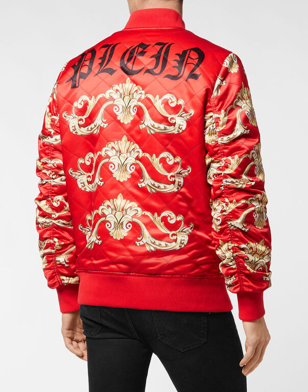 REVERSIBLE  BAROQUE SILK  BOMBER