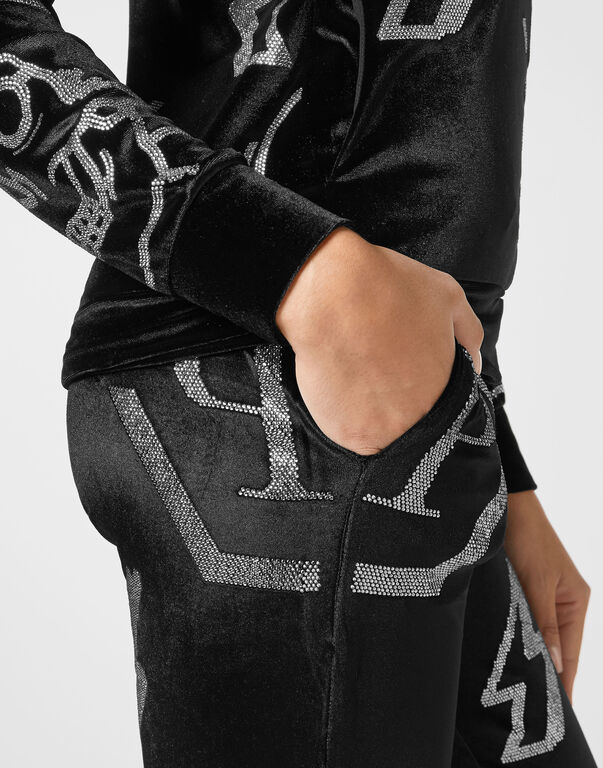 Tracksuit Hoodie/Trousers Monogram  with Crystals