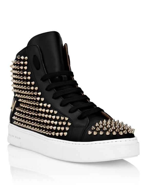 HI-TOP  STUDDED  SNEAKERS