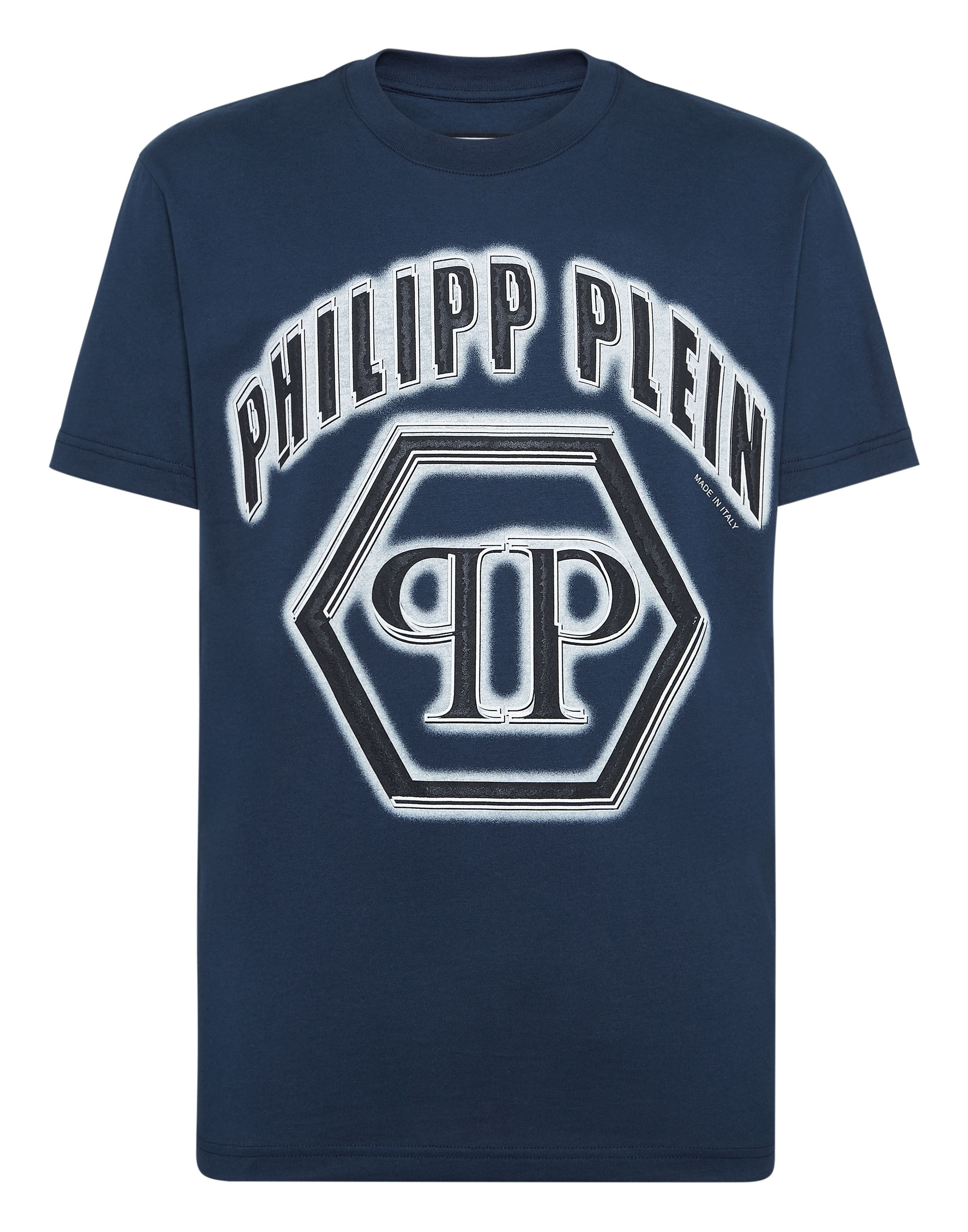 Tシャツ・カットソー PHILIPP PLEIN FW24 LOGO PRINT T-SHIRT (MTK7449 PJY002N02) T-shirt Round Neck SS | Philipp Plein Outlet