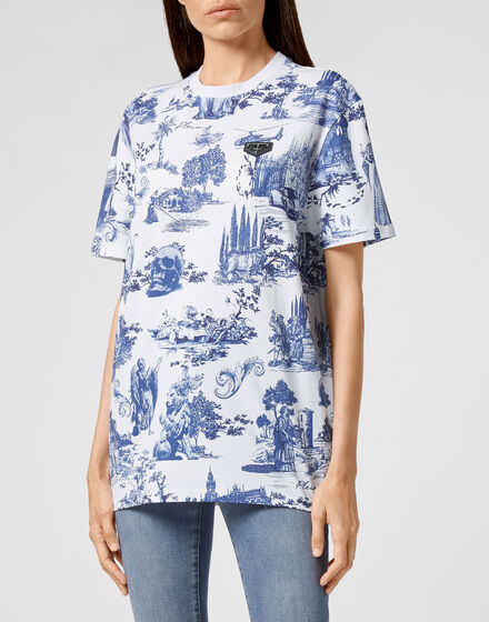 T-shirt Round Neck SS Crystal Chain En PLEIN air