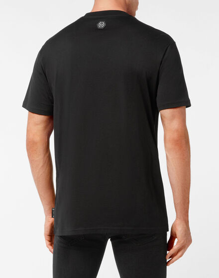 T-shirt Round Neck SS Skull with Crystals