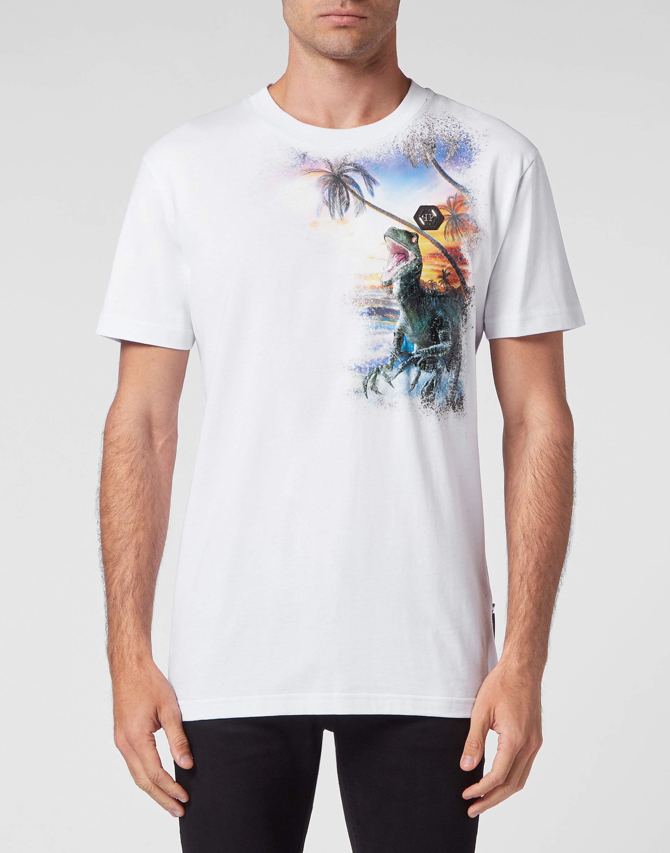 T-shirt Round Neck SS Hawaii | Philipp Plein Outlet T-shirt Round Neck SS Hawaii | Philipp Plein Outlet