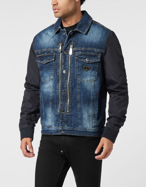 Composed Denim Zip Jacket College Composed Denim Zip Jacket College