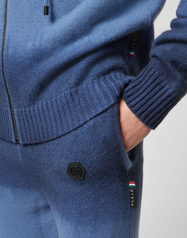 Cash Wool Jogging Knit Suit: Jacket/trousers python insert Skull Cash Wool Jogging Knit Suit: Jacket/trousers python insert Skull