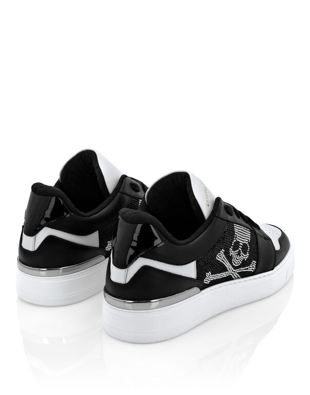 Lo-Top Crystal Leather Sneakers Skull&Bones