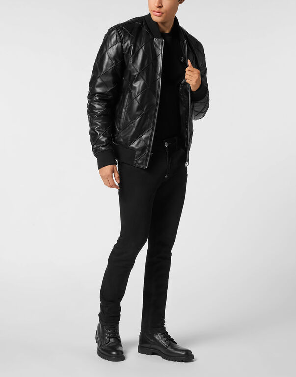Leather Bomber LS