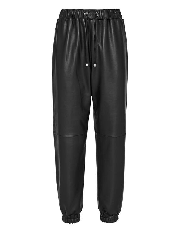 Soft Leather Jogging Trousers