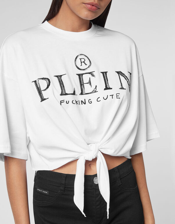 Street Crop Top SS with Crystals