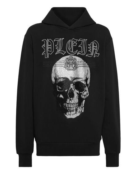 Hoodie Sweatshirt Skull Strass