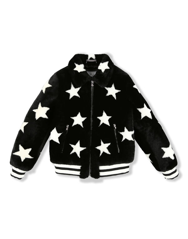 Leather Bomber Stars