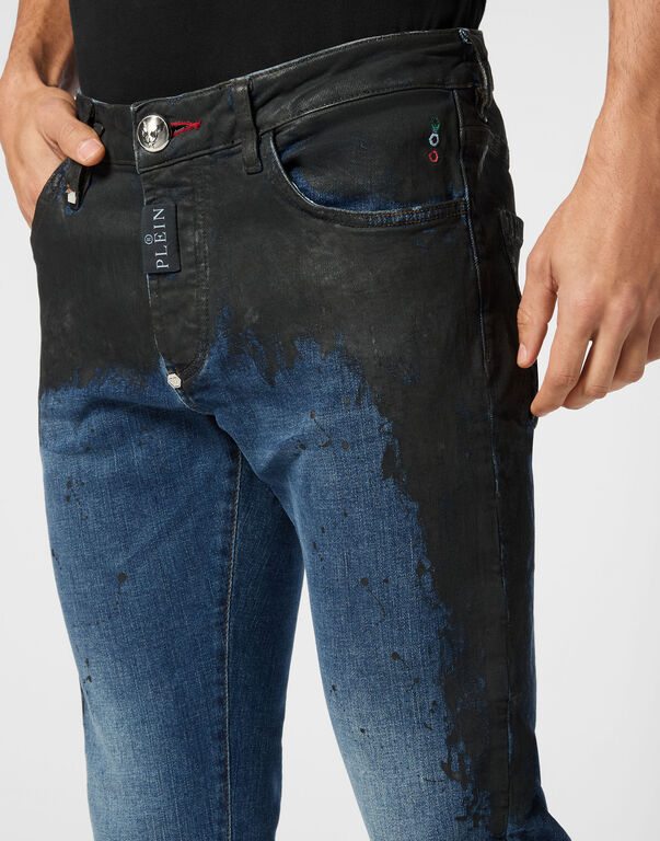 Denim Super Straight Cut Trousers