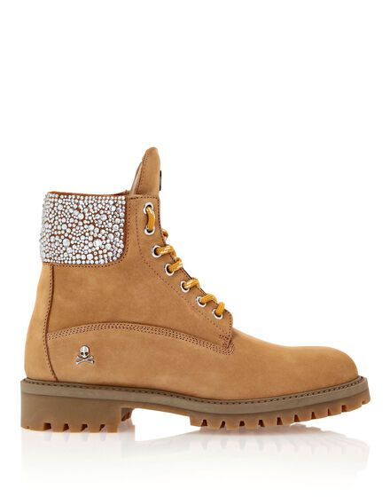 Nabuk Boots Low Flat Crystal The Hunter