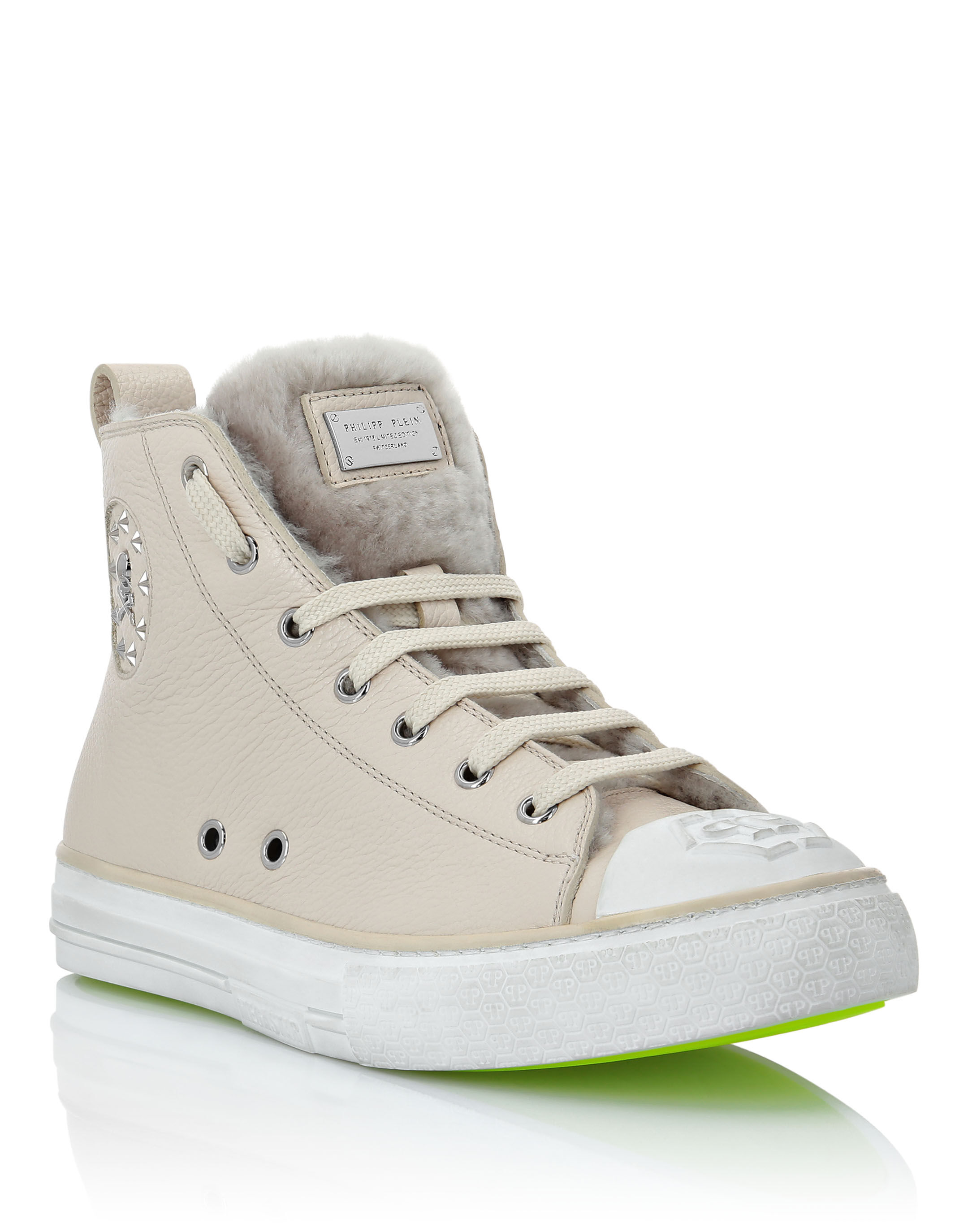 Shearling lined high top sneakers online