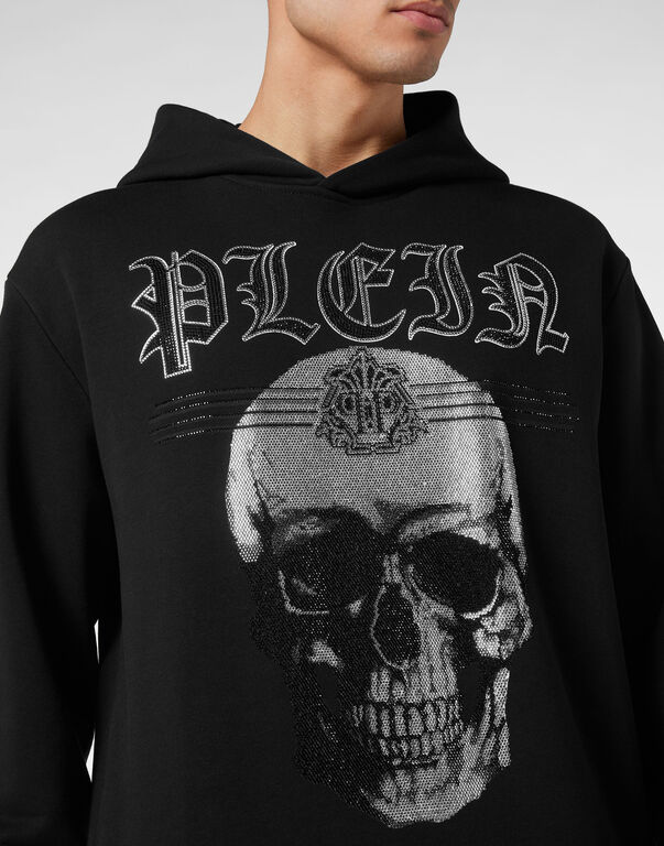 Hoodie Sweatshirt Skull Strass