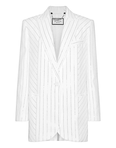 Cady Blazer Crystal Pinstripe